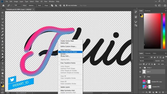 Fluid 3D Text - Tutorial Photoshop CC 2019 смотреть онлайн