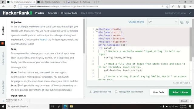 Day 0: Hello, World - 30 Days of Code HackerRank Solutions смотреть онлайн