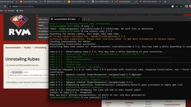Uninstall Ruby Version from RVM | uninstall ruby version #rubyonrails смотреть онлайн