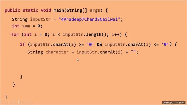 Java program to Find Sum of Numbers in given String without using isDigit() | Pradeep Nailwal смотреть онлайн