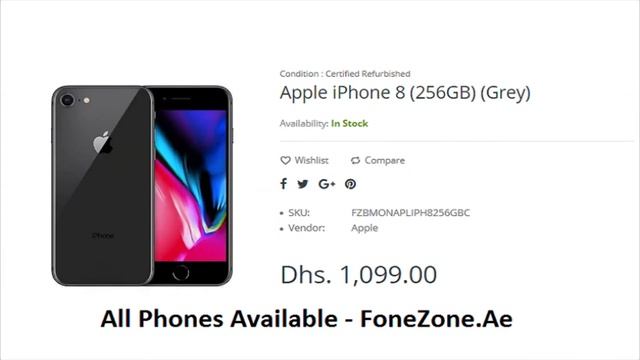 Apple Iphone 8 256gb  | FoneZone.Ae