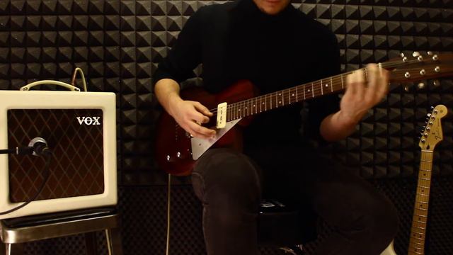 Handmade Guitar - Wilkinson P90 pickups - Sound test VOX AC4TV - SM58 смотреть онлайн