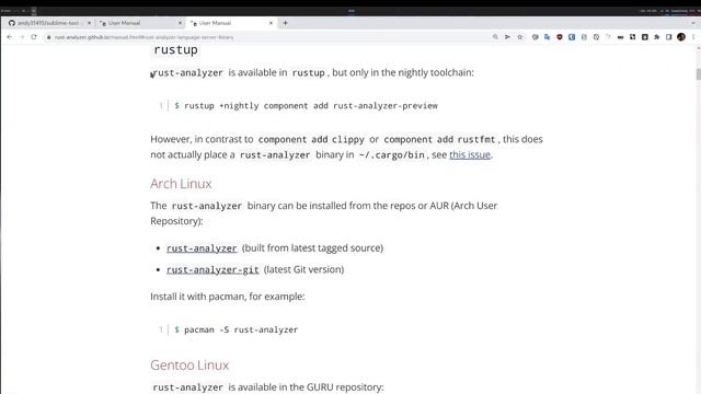 Setting up Sublime Text: general UI and settings for Rust development смотреть онлайн