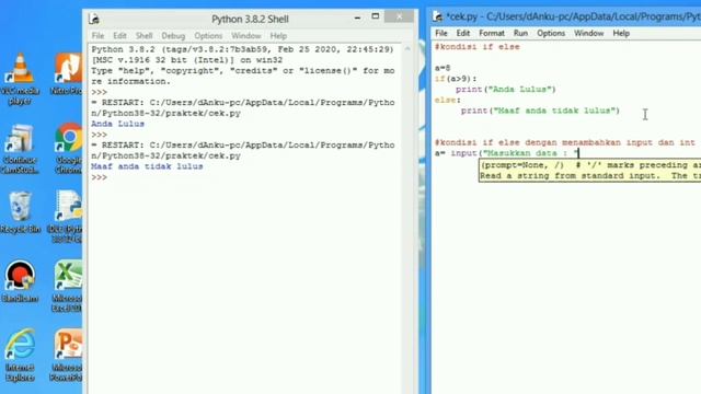 Pemrograman python: cara menggunakan IF, If...ELSE, IF...ELIF di python смотреть онлайн