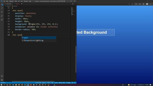 Animated Background Using HTML & CSS | Beginner Tutorial смотреть онлайн