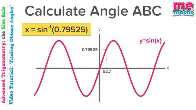 Using the Sine Rule to Find Obtuse Angles - Advanced Trigonometry - Tutorial/Revision (4/8) смотреть онлайн