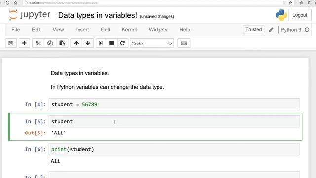 Python:Lesson 11: Jupyter Notebook: Variables can change the datatype: Urdu /Hindi смотреть онлайн