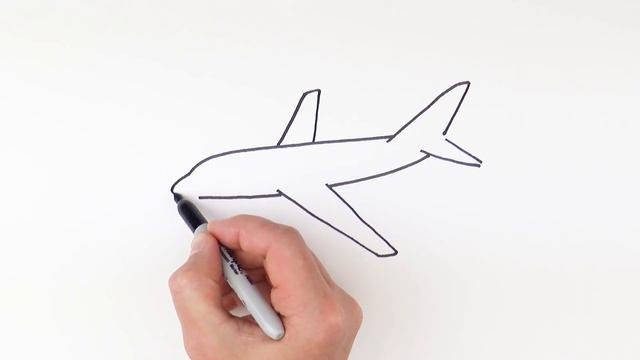How To Draw Airplane Easy Step By Step For Beginners