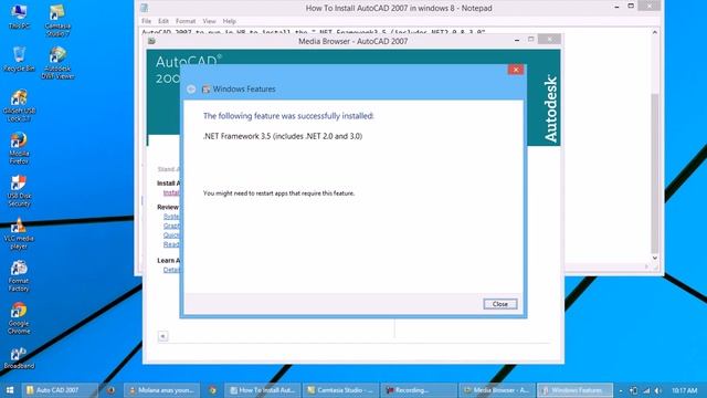 How To Install AutoCAD 2007 in windows 8 0r 8 1 смотреть онлайн