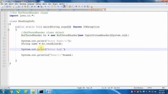 Java Introduction Part 4 Reading Data by Buffered Reader Class in java programming смотреть онлайн
