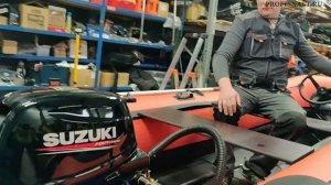 Дистанция на РИБ Навигатор 370R установка мотора Suzuki DF 9.9 (Suzuki DF 20) установка тента комби