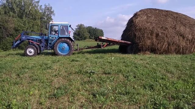 Погрузка сена на стоговоз СП - 60 смотреть онлайн