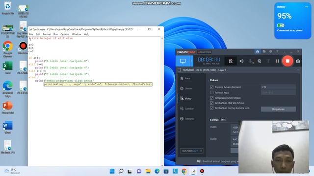 Belajar Latihan python if elif else смотреть онлайн