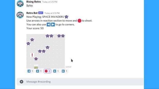 I made Space invaders game for discord ????? смотреть онлайн
