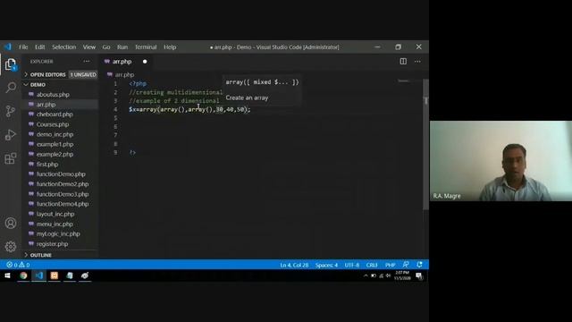 2d index array in php | php array in hindi | php index array | php course in hindi смотреть онлайн