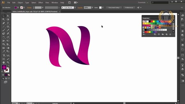 Tutorial Adobe illustrator CS6 | No CorelDraw X7 or X8 | how to create letter N Logo Design смотреть онлайн