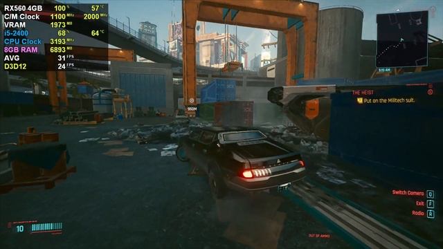 Cyberpunk 2077 | RX560 + i5-2400 | 700p, 900p, 1080p (80% Res Scale) смотреть онлайн