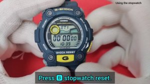 How to set the time on Casio G-Shock G-7900 (3194).Full settings tutorial.