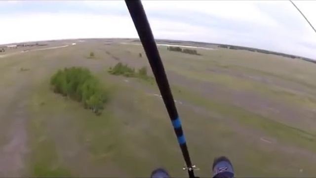 Полет на мотодельтаплане - на хвосте у ворона