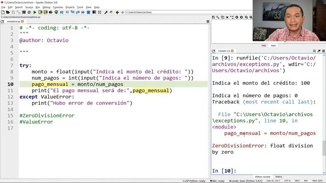 Try Except: Manejo de Excepciones ó Errores con Python смотреть онлайн