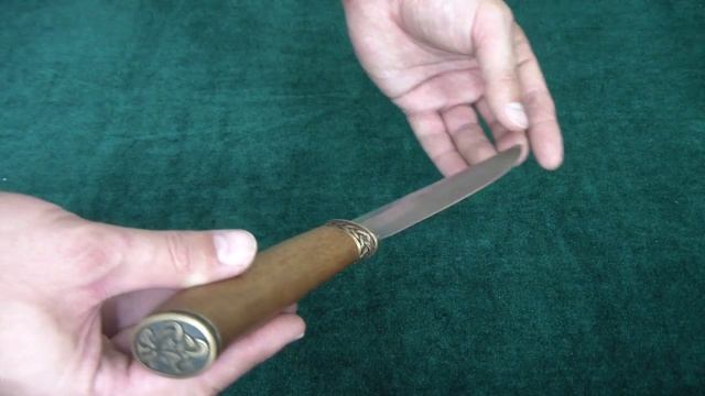 Булатный нож 0071 большой, кузнец И. Пампуха смотреть онлайн