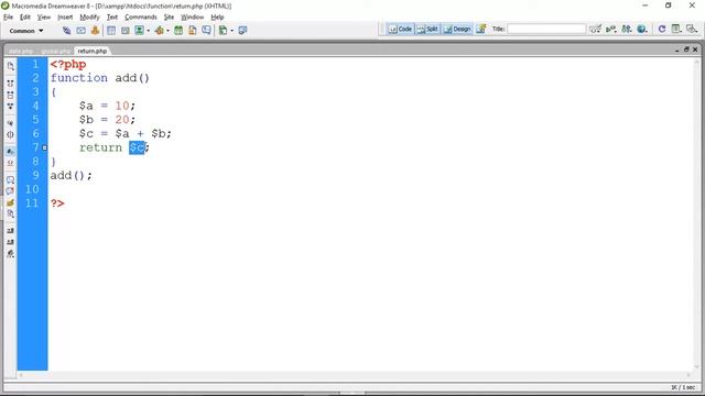 function with return statement in php смотреть онлайн