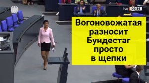 Сара Вагенкнехт. Мощное выступление, в Бундестаге.