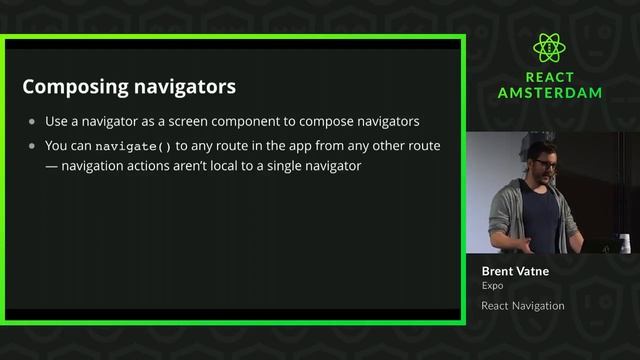 React Navigation - Brent Vatne 2019 смотреть онлайн