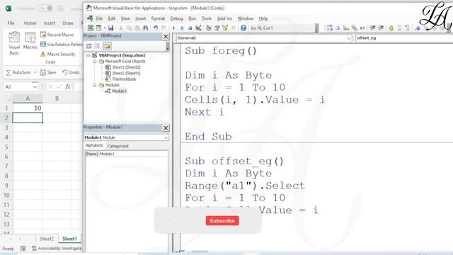 ? ? Excel VBA LOOPS ?? | FOR NEXT Loop with OFFSET FUNCTION in VBA | VBA Loops | OFFSET FUNCTION смотреть онлайн