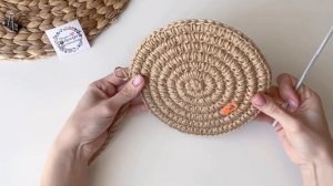 ? Вязаная корзинка из ДЖУТА крючком! УЮТНО И ПРОСТО ???