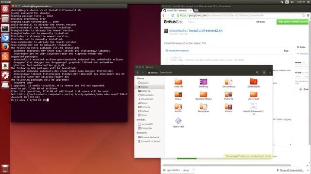 Kinect V2 Install libfreenect2 - NVIDIA Jetson TK1 смотреть онлайн