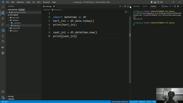 STANDAR LIBRARY: DATETIME PYTHON (UAS PEMROGRAMAN) смотреть онлайн