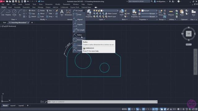 5-3 Inserting dimensions (AutoCAD 2023) смотреть онлайн