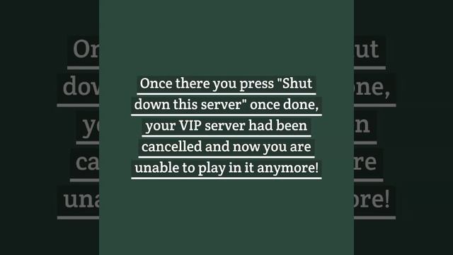 How To Cancel A VIP Server In ROBLOX! смотреть онлайн