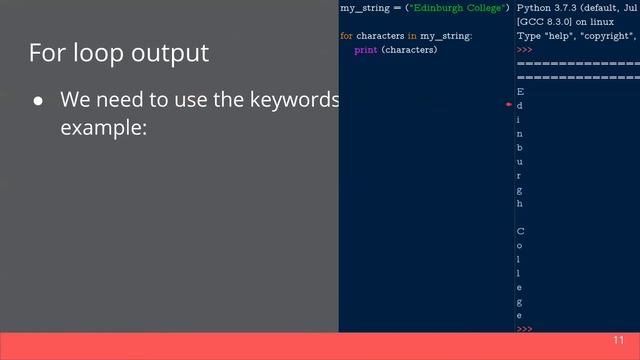 Introduction to Python 3: Topic 4 - String Manipulation, For Loops смотреть онлайн