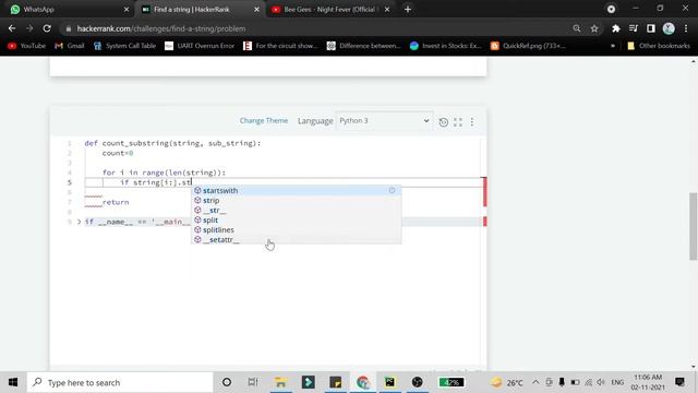 Find a String | HackerRank Solution in Python смотреть онлайн