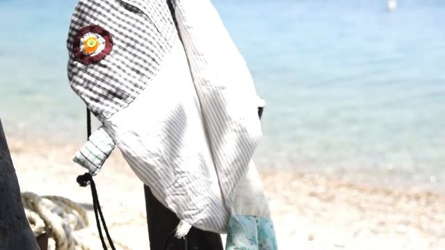 СУМКА для пляжа в виде РЫБЫ из обрезков ткани и старых рубашек. смотреть онлайн
