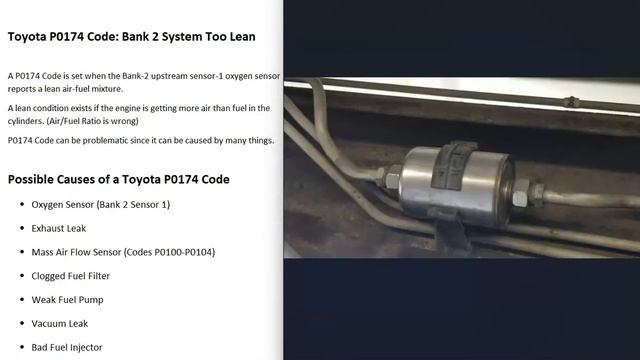 Causes and Fixes Toyota P0174 Code: Bank 2 System Too Lean смотреть онлайн