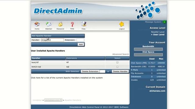Apache Handler การเพิ่มนามสกุลไฟล์ให้ Apache Server ด้วย Directadmin смотреть онлайн