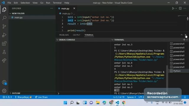 Python Program to Add Two Numbers | Sum ( addition ) of 2 num | Python tutorial смотреть онлайн