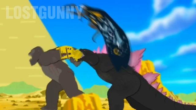 Godzilla X Kong: The New Empire | Godzilla & Kong Vs Shimo & Skar King | Sticknodes Animation | смотреть онлайн