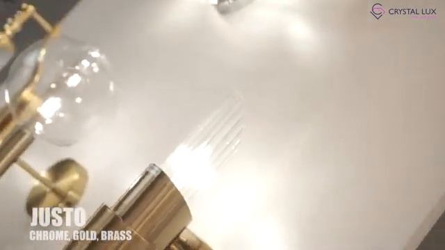 Настенный светильник Crystal Lux Justo AP2 Brass. смотреть онлайн