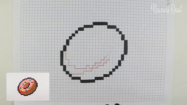 Рисунки по клеточкам пончик смотреть онлайн