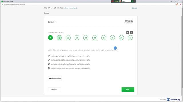 Fiverr WordPress 5.1 Skill Test With Answers 2021 - Top 10% | how to pass fiverr skill test смотреть онлайн