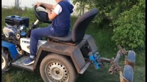 Минитрактор из мотоблока Нева. Часть 1.