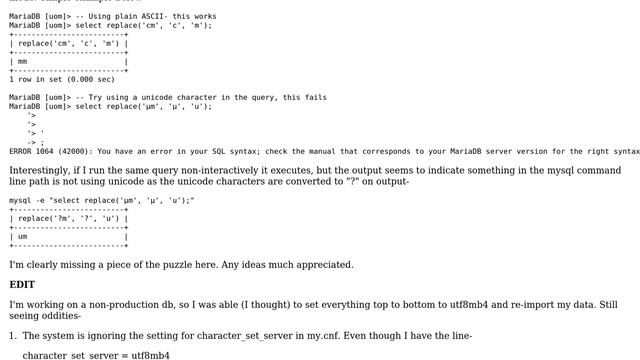 Mariadb (MySQL) On Windows- problem entering non-ASCII characters in a query смотреть онлайн