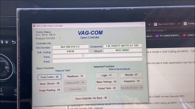 Audi A3 - Falha 18034 Powertrain Data Bus Missing Message Fron TCU P1626 смотреть онлайн