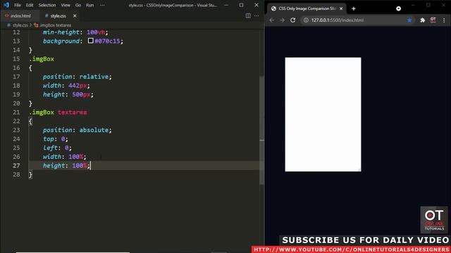 CSS Only Image Comparison Slider смотреть онлайн