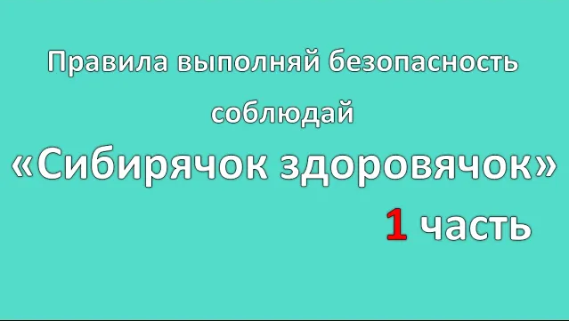 1чПравила выполняй безопасность соблюдай Сибирячок здоровячок ЧДОУ Детский сад 198 ОАО РЖД смотреть онлайн