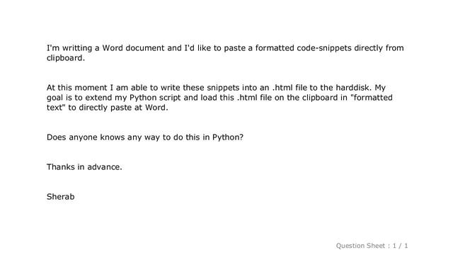 HTML : How can I copy from an html file to the clipboard in Python in formatted text? смотреть онлайн